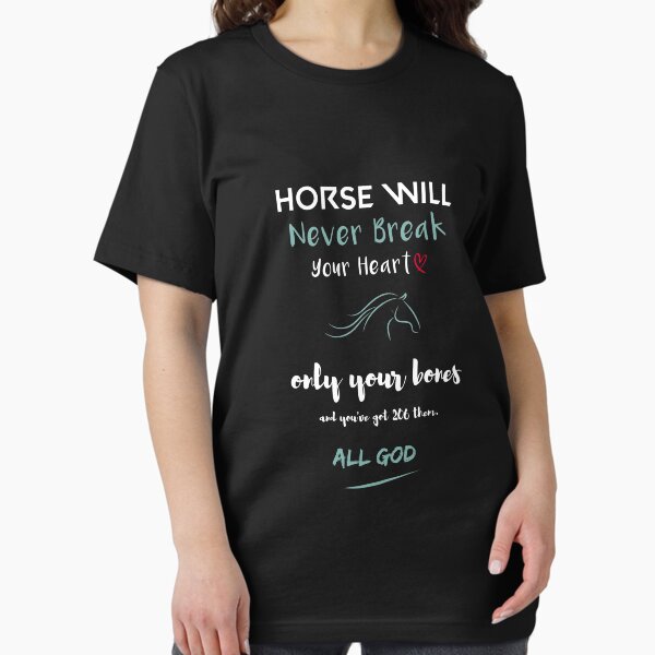 Aperçu de l'œuvre Le cheval cadeau drôle ne vous brisera jamais le coeur créée et vendue par Brother's Clothing.