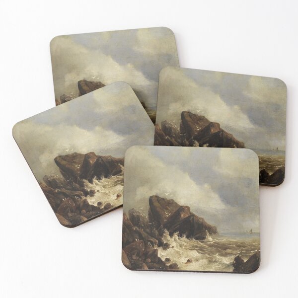 Item preview, Rocky coast in the surf-Andreas Achenbach designed and sold by LexBauer.
