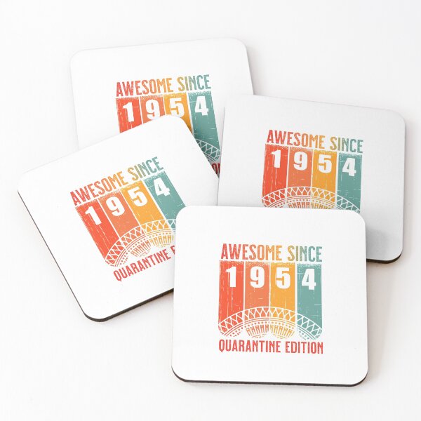 Item preview, Retro Awesome Since 1954 Birthday Age 66 in 2020 the Year of Quarantine designed and sold by Claudia Harbaugh.