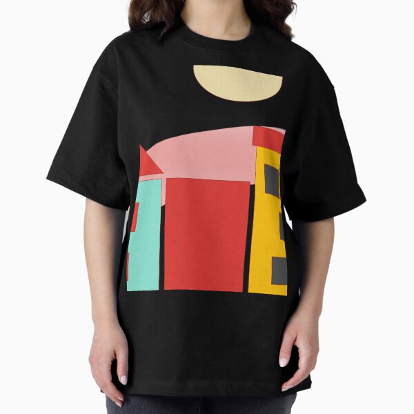 Black Red Blue Yellow Orange Pink Blue Green Teal Home Sweet Home Oversized T-Shirt
