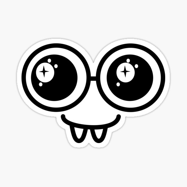 Anime Eyes Googly Cute Manga Stickers for Sale | Redbubble
