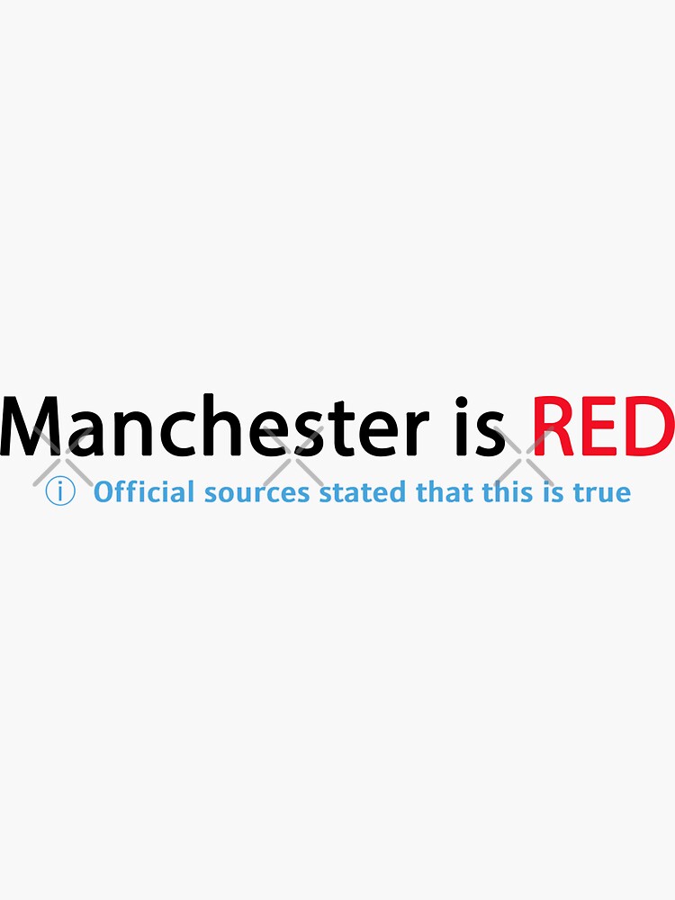 "Manchester is RED Official Sources tweet Twitter" Sticker by