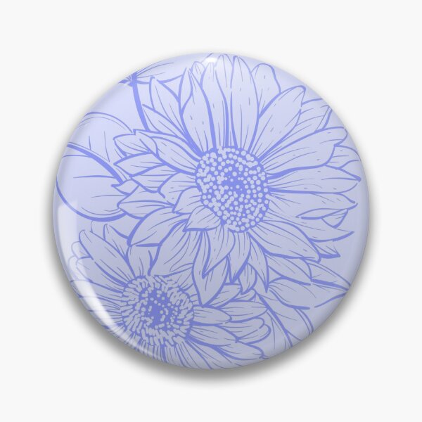 Artikelvorschau, Blaues Sonnenblumen-Design auf hellem Hintergrund - Blumenbotanische Naturentwürfe entworfen und verkauft von SimpliChic.