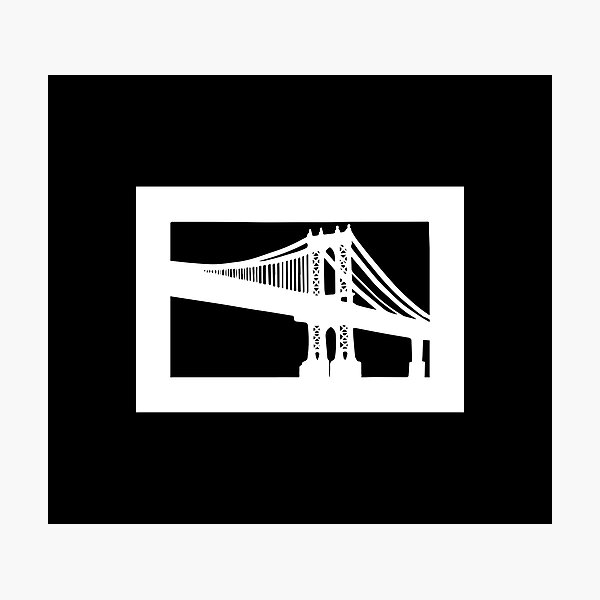 Item preview, Manhattan Bridge Stencil Logo designed and sold by Toby Cohen.