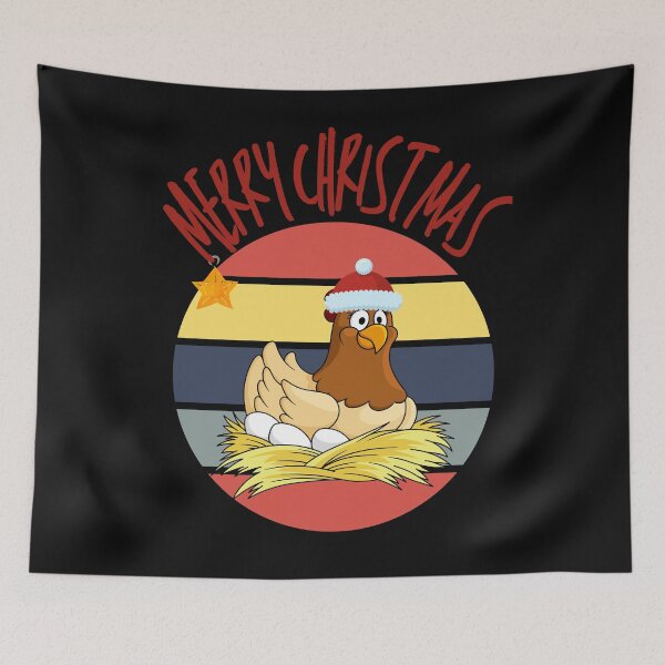 Item preview, cartoon Chicken christmas  designed and sold by OneTimeEngineer.