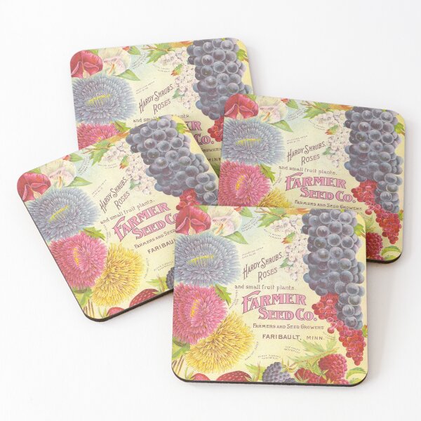 Item preview, Asters and Berries - Farmer Seed Co 1906 designed and sold by killies.