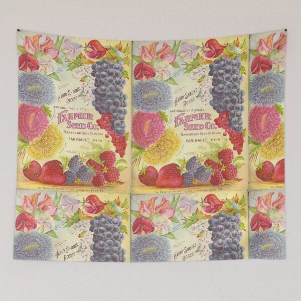 Item preview, Asters and Berries - Farmer Seed Co 1906 designed and sold by killies.