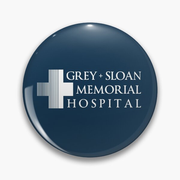 Artikelvorschau, Gray + Sloan Memorial Hospital Logo | Weißer Druck entworfen und verkauft von SJ Designs.