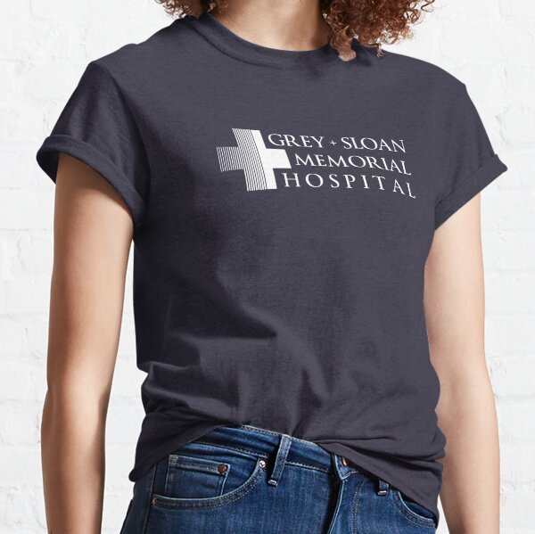 Grey + Sloan Memorial Hospital Logo | White Print Classic T-Shirt