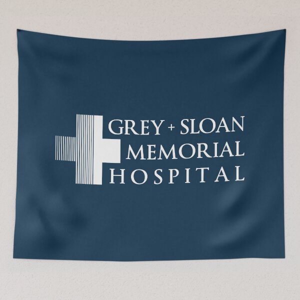 Item preview, Grey + Sloan Memorial Hospital Logo | White Print designed and sold by SJ Designs.