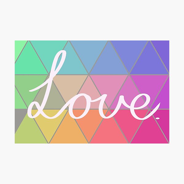 Item preview, Love colorful triangle design designed and sold by BigHandsCraft.