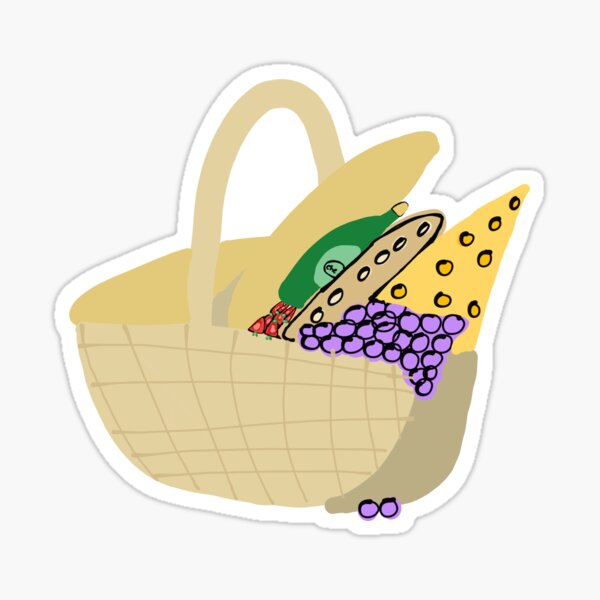 "picnic basket" Sticker for Sale by stickersbyylexx Redbubble