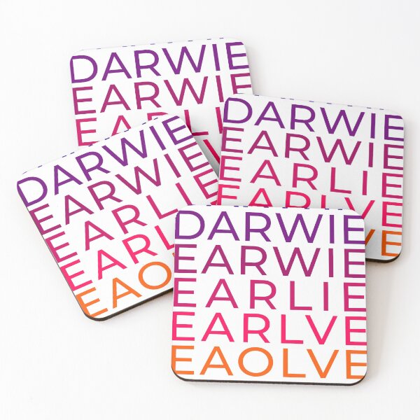 Item preview, Darwin Evolve. The word Darwin evolving into the word evolve in a text rainbow. designed and sold by PaulArden.