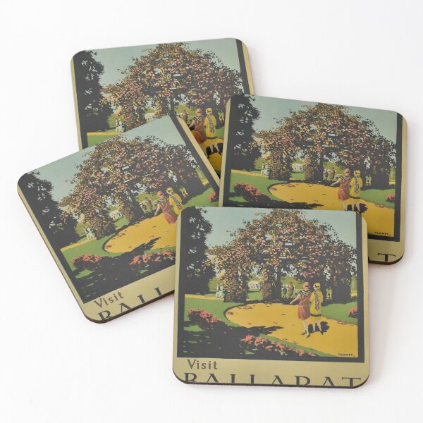 Item preview, retro classic Visit Ballarat poster designed and sold by CorasPosters.