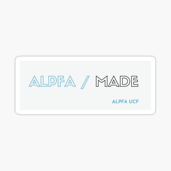 ALPFA Made (Black Outline) Sticker