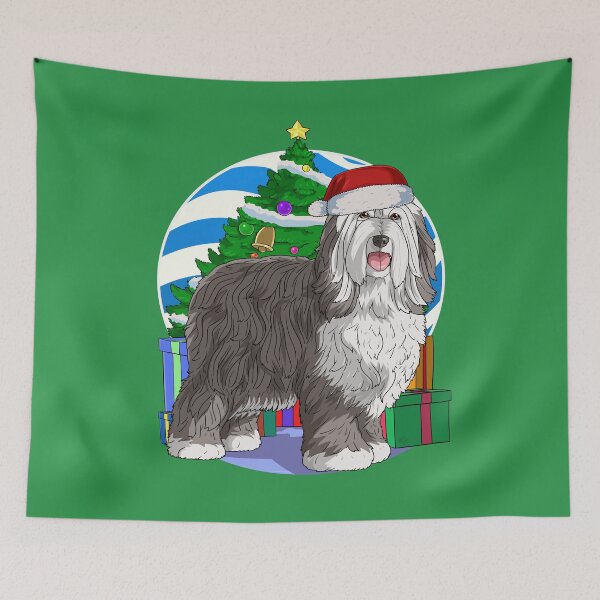Item preview, Bearded Collie Dog Santa Christmas Tree Ornament Decor designed and sold by Nosek1ng.