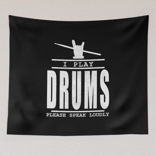 Item preview, I play drums please speak loudly - Drummer Quote designed and sold by TMBTM.