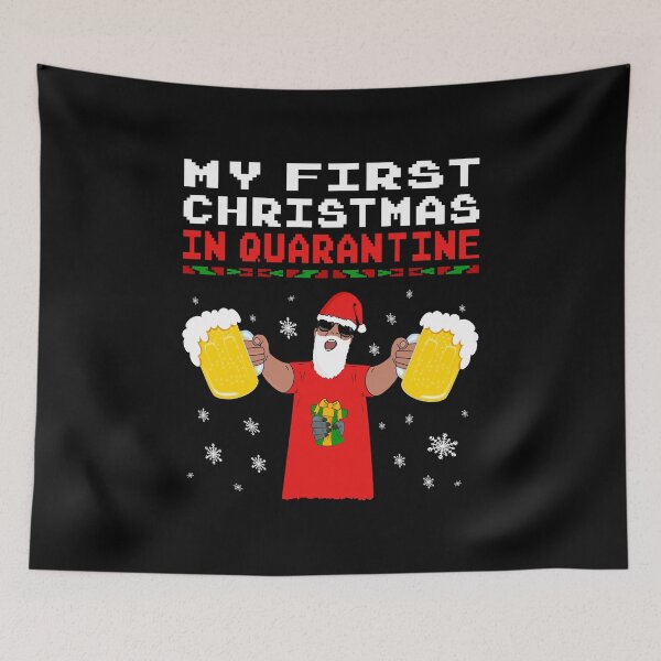 Item preview, My First Christmas In Quarantine Funny Beer Lover Gift T-Shirt For Christmas designed and sold by Paulina Vanlife.