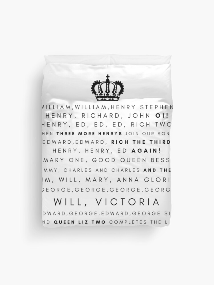 Horrible Histories Kings And Queens Duvet Cover For Sale By Butterfliest Redbubble