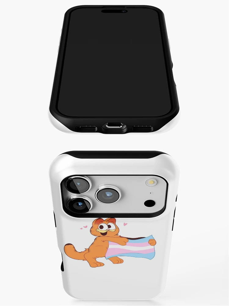 Thumbnail 3 of 4, iPhone Case, Garfield Trans Rights! designed and sold by CodeTheMutt.