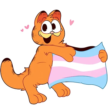 Artwork thumbnail, Garfield Trans Rights! by CodeTheMutt