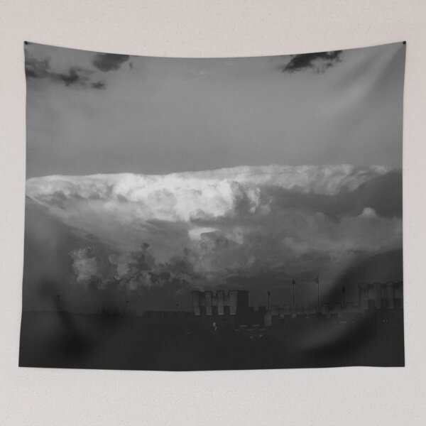 Item preview, Anvil Cloud over Castle in Black and White designed and sold by Zurickdesigns.