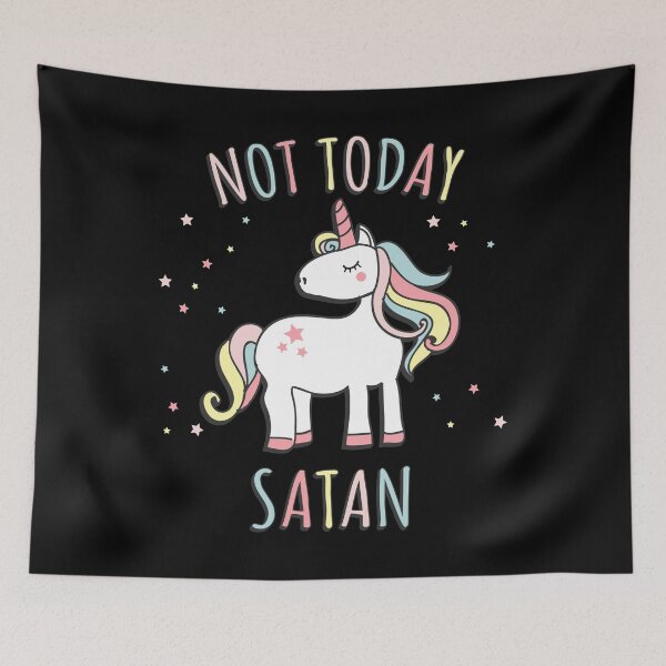 Item preview, Not Today Satan Unicorn designed and sold by flippinsg.
