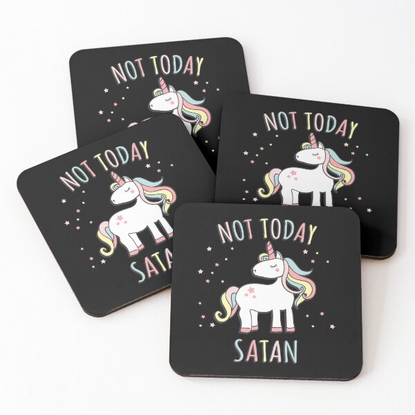 Item preview, Not Today Satan Unicorn designed and sold by flippinsg.