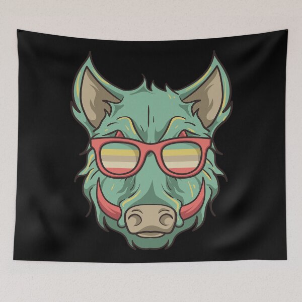 Item preview, Hog Hunting - Boar Face Wearing Glasses designed and sold by Sandra78.