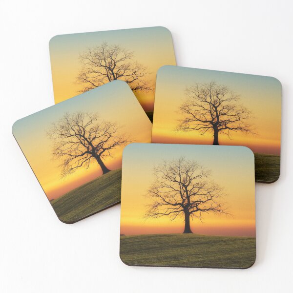 Item preview, Orange sunrise tree on the hill designed and sold by Delicarte.