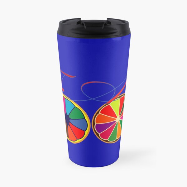 orange in color for happiness. Travel Mug