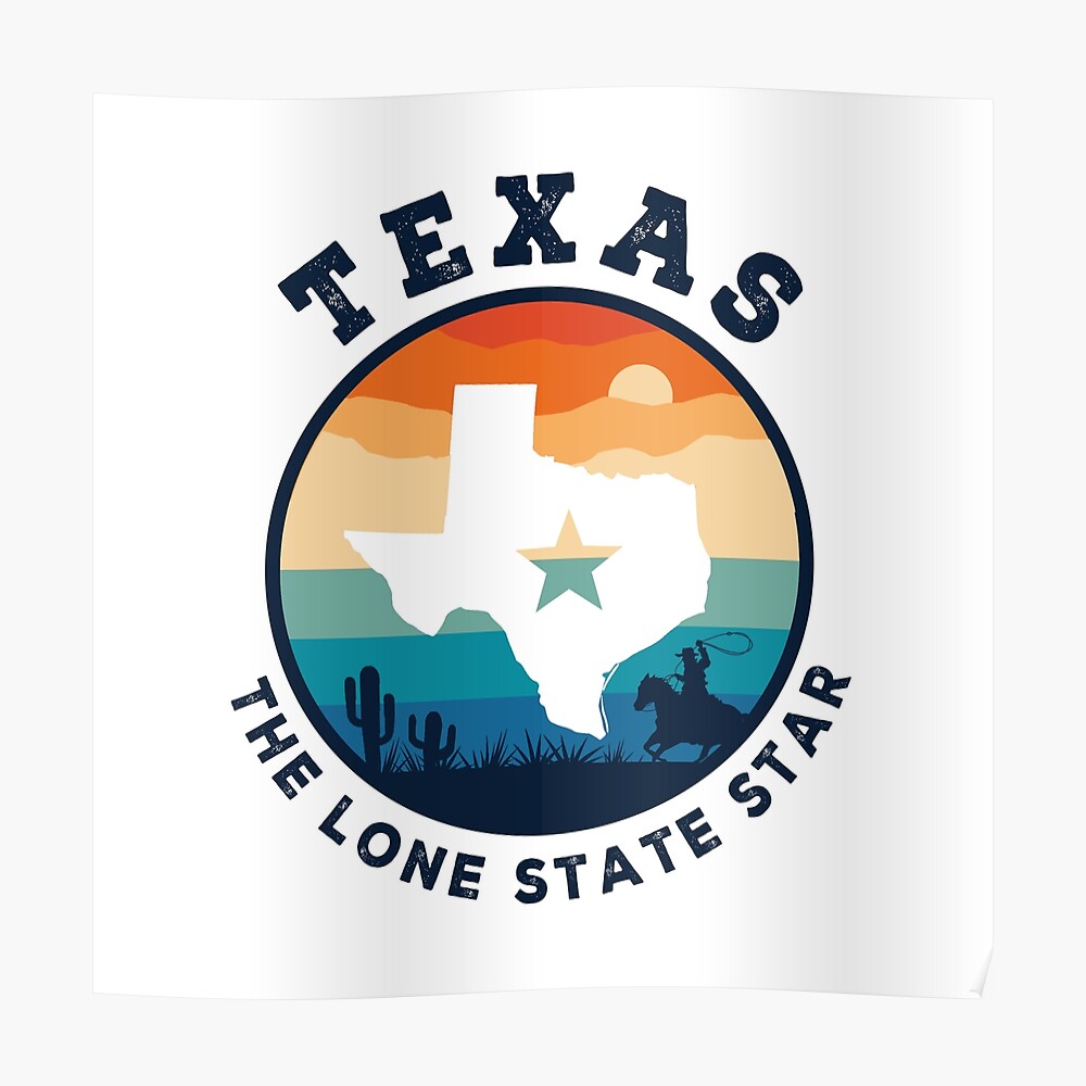 Symbols of Texas Lone Star State Logo - Texas Pride - Sticker