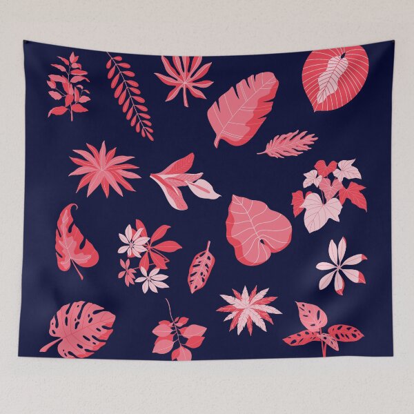 Item preview, Bright pink colored leaves designed and sold by stuff-n-stuff.