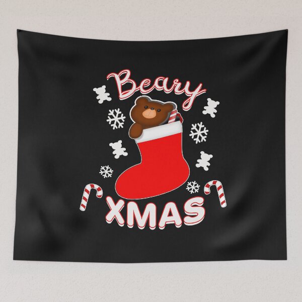 Item preview, Beary Xmas Bear in Christmas Stocking designed and sold by SharpThreadZ.