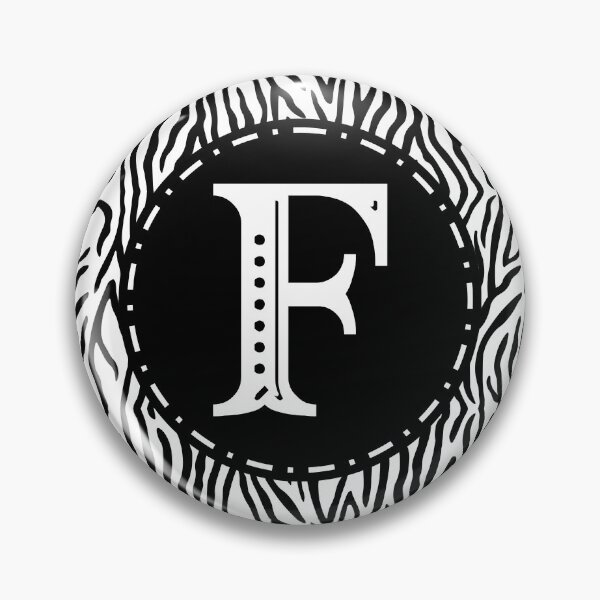 Item preview, Zebra Monogram Letter F designed and sold by MarkTees.