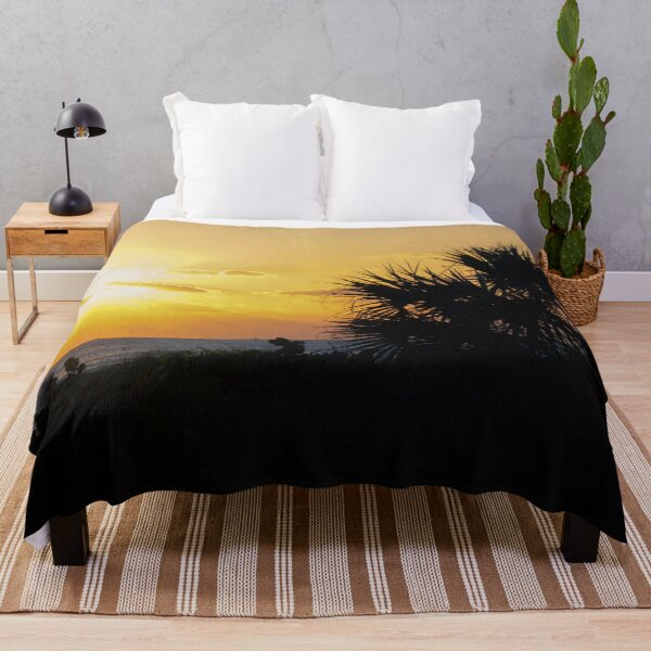 Item preview, Golden Sunrise Near the Ocean with Palm Trees designed and sold by Zurickdesigns.