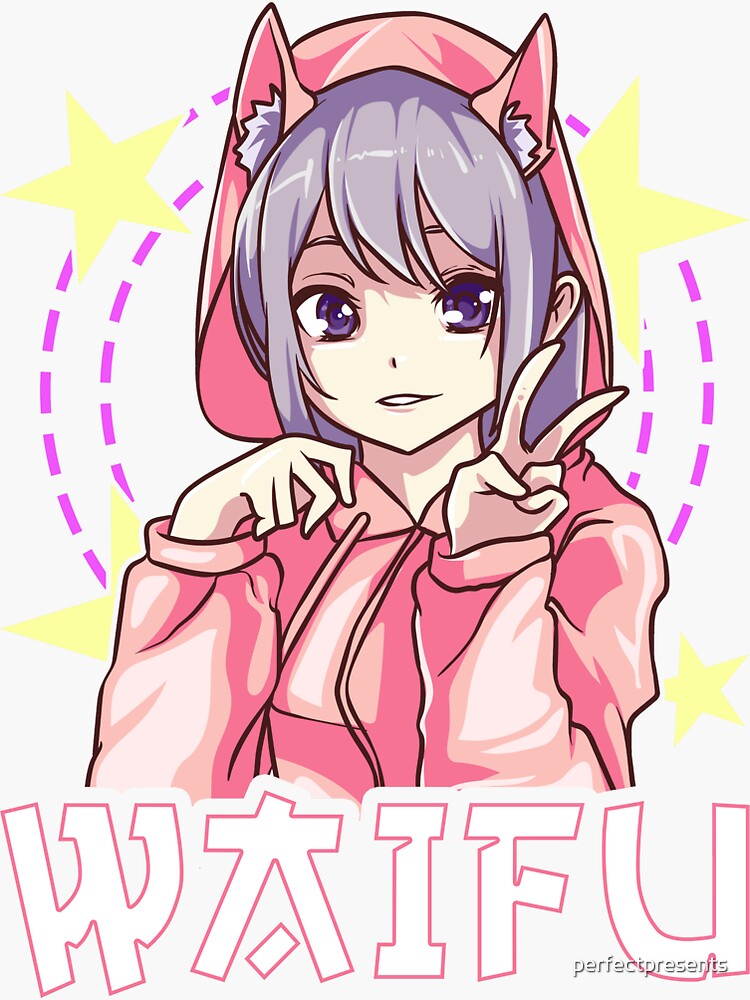 Waifu Anime Girl Japanese Cute Manga Kawaii Senpai Sticker By Perfectpresents Redbubble 0698