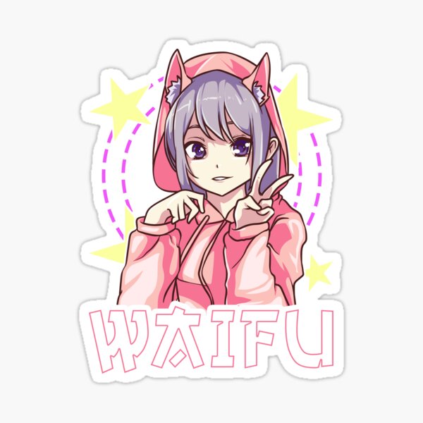 Waifu Anime Girl Japanese Cute Manga Kawaii Senpai Sticker By Perfectpresents Redbubble 8394