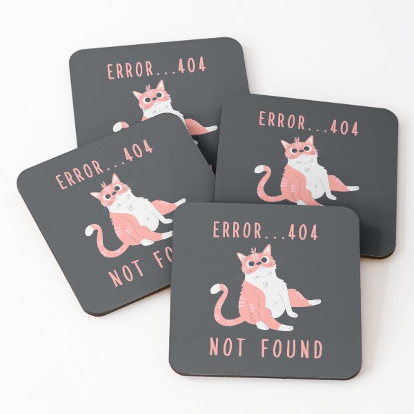 Item preview, Funny Cat Not Found Error 404 designed and sold by InnaPo ⭐⭐⭐⭐⭐.
