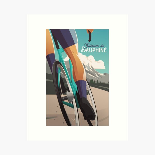 Critérium du Dauphiné - Cycling Poster Art Print