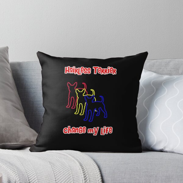 Item preview, American Hairless Terrier changed my life - Dog Art dogs Silhouette - pet designed and sold by Coolstuff4you71.