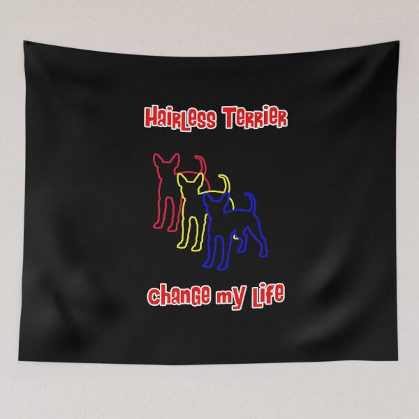 Item preview, American Hairless Terrier changed my life - Dog Art dogs Silhouette - pet designed and sold by Coolstuff4you71.