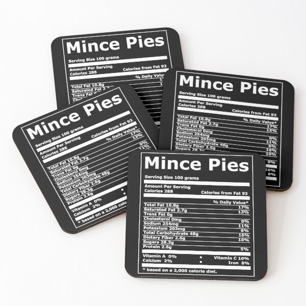 Item preview, Mince pies nutrition designed and sold by stretchtees.