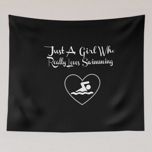 Item preview, GIRL WHO LOVES SWIMMING designed and sold by PRINTED ..