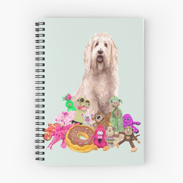 Item preview, Merlin the Groodle / Goldendoodle with his Chew Crew designed and sold by Dawn  Dudek.