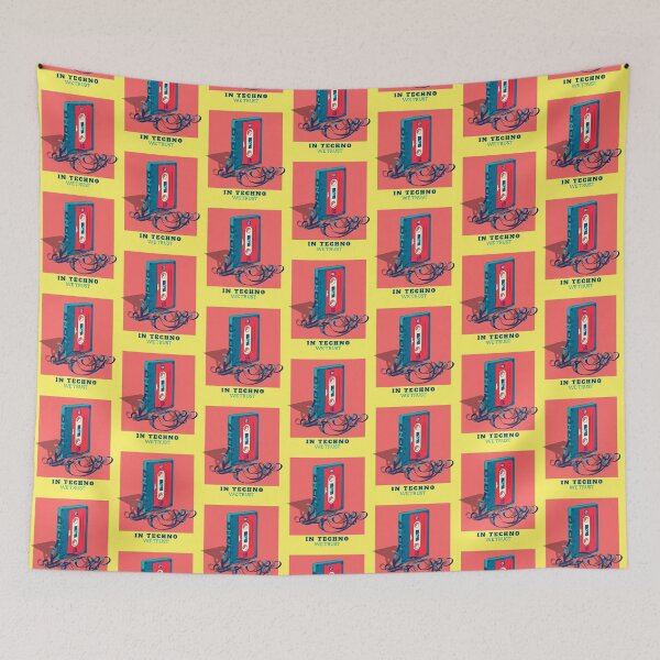 Item preview, In Techno We Trust Cassette Tape 90s Rave Music Yellow designed and sold by Sunny Collections.