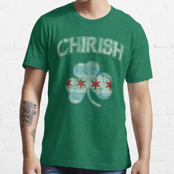 Chirish Flag of Chicago Shamrock Essential T-Shirt