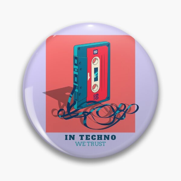 Item preview, In Techno We Trust Cassette Tape 90s Rave Music Lilac designed and sold by Sunny Collections.