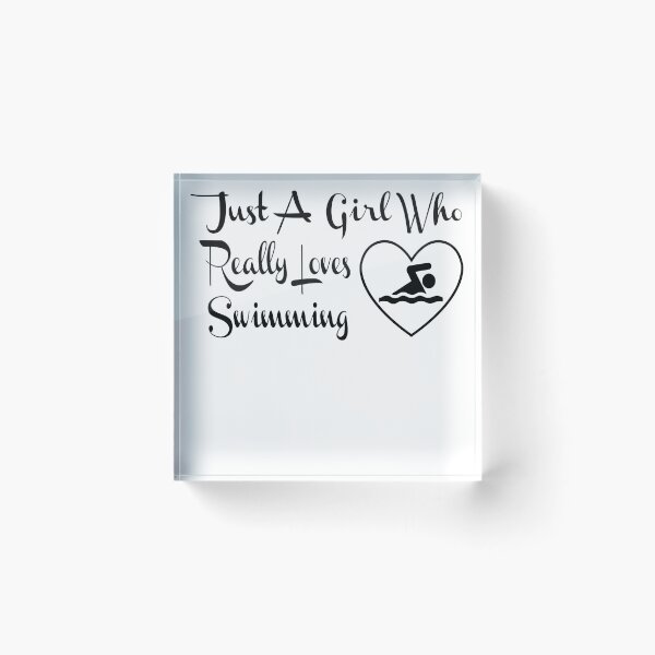 Item preview, GIRL WHO LOVES SWIMMING designed and sold by PRINTED ..