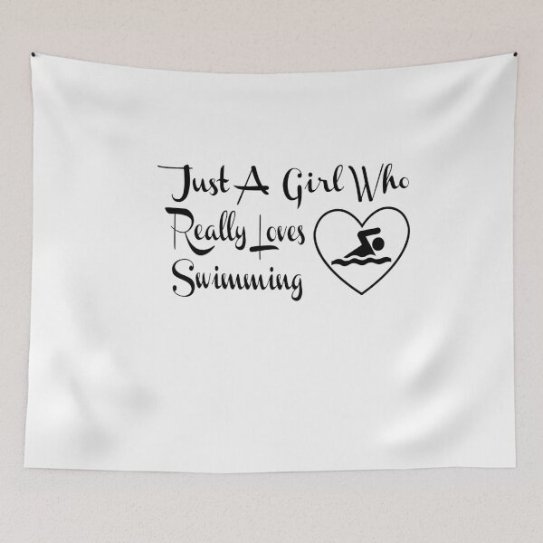 Item preview, GIRL WHO LOVES SWIMMING designed and sold by PRINTED ..